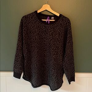 Seraphine Animal Print Black Patterned Maternity & Nursing Sweater Size Medium